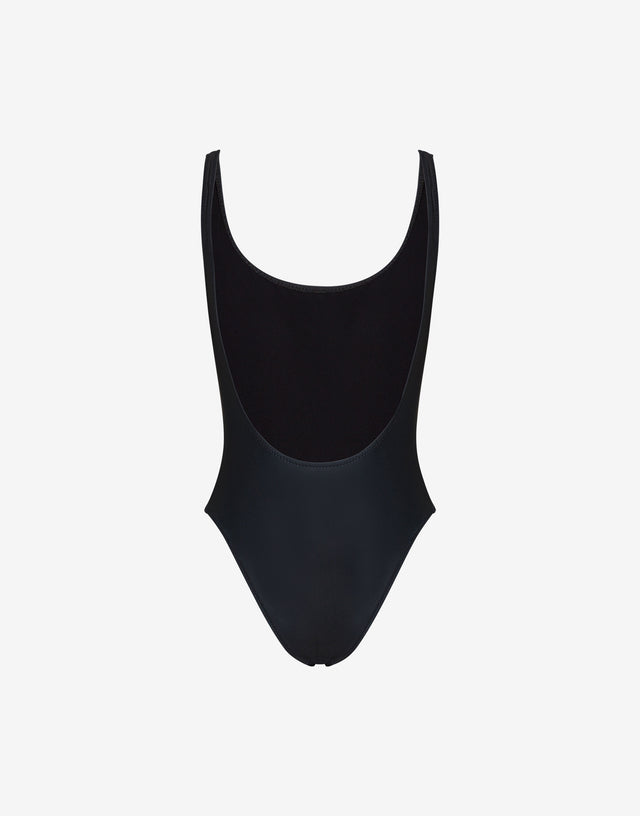 Goose Lycra One-Piece Swimsuit Black Moschino 1
