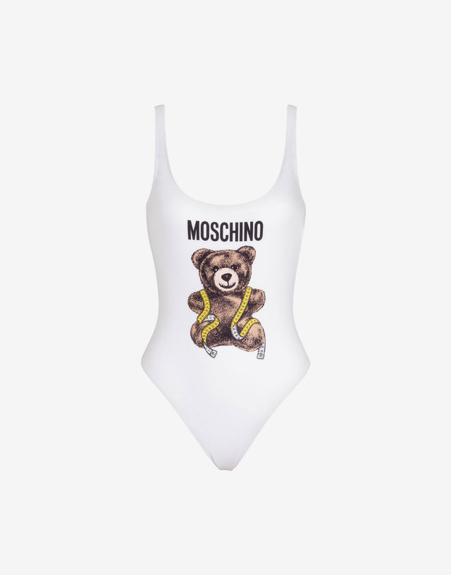 Moschino Teddy Bear Lycra One-Piece Swimsuit White Moschino 0