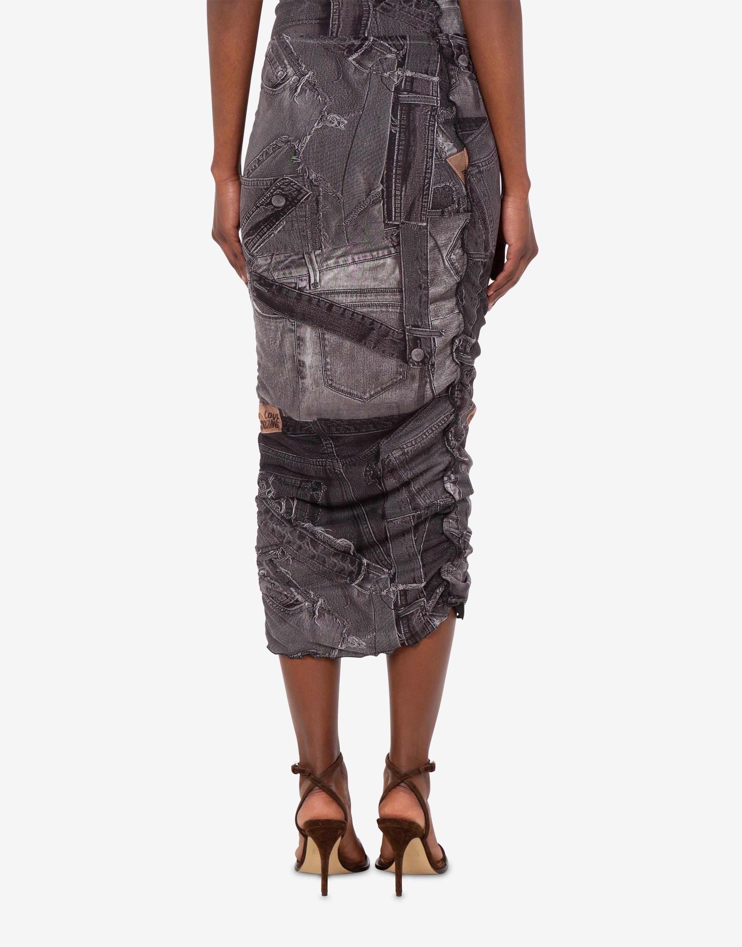 Printed mesh skirt Love Moschino | Moschino
