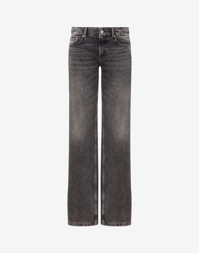 Pantalone in denim Grigio Love Moschino 0