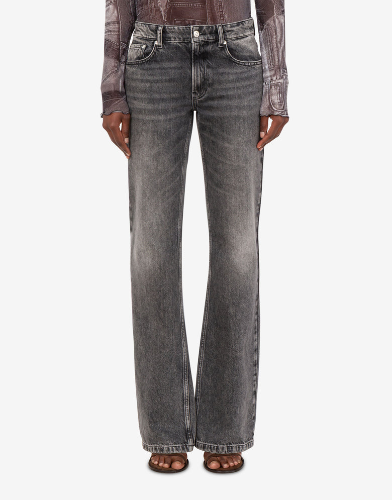 Pantalone in denim Grigio Love Moschino 2
