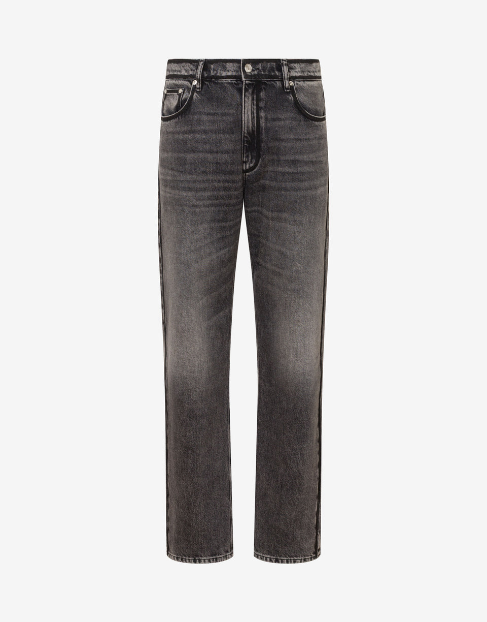 Jeanshose aus Baumwoll-Denim Grau Love Moschino 0