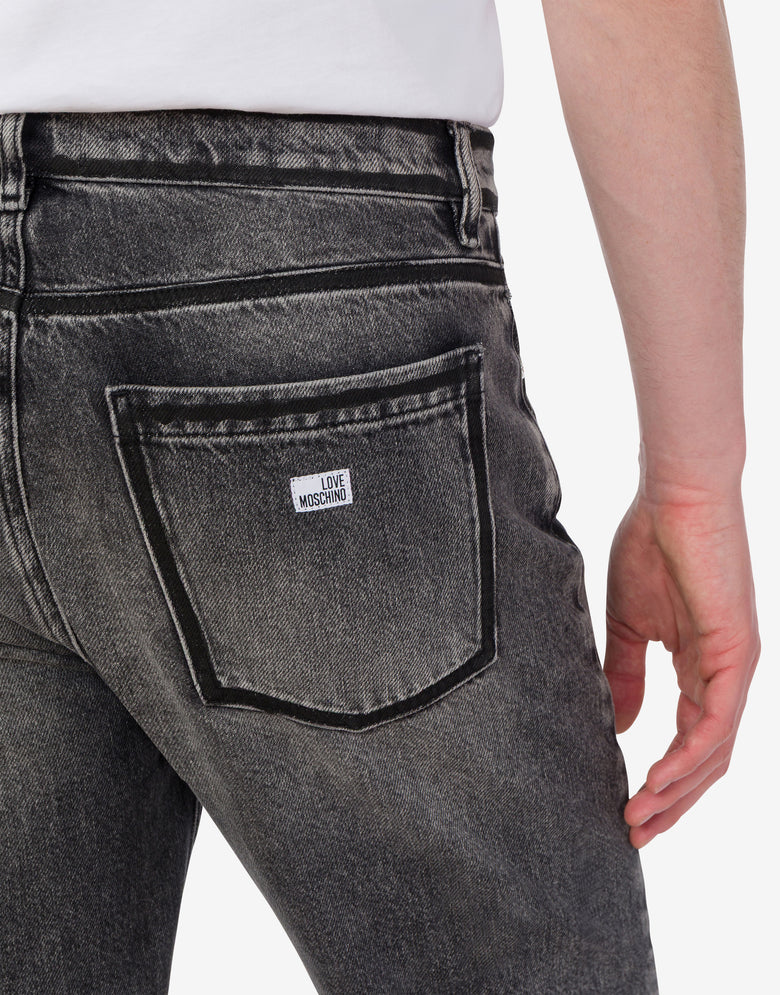 Jeanshose aus Baumwoll-Denim Grau Love Moschino 4