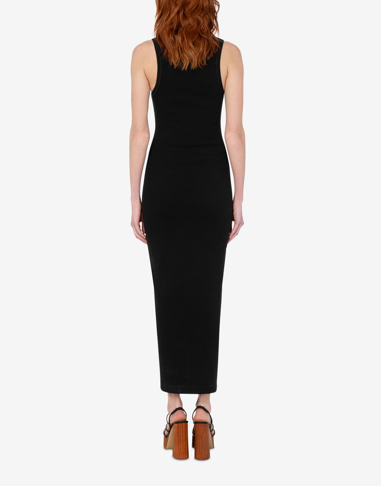 Robe en coton extensible brodée Noir Love Moschino 3