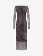 Printed mesh dress
