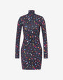 Robe courte en jersey technique imprimé