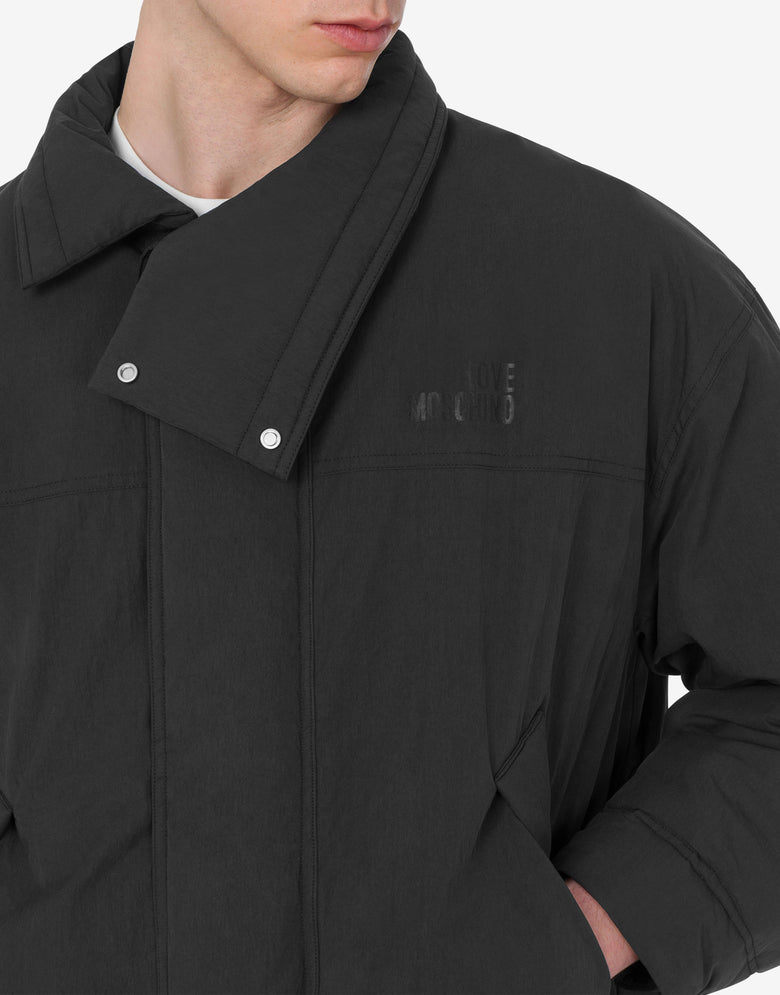 Edredão comprido em nylon leve Negro Love Moschino 3