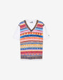 T-shirt em jersey de algodão estampada
