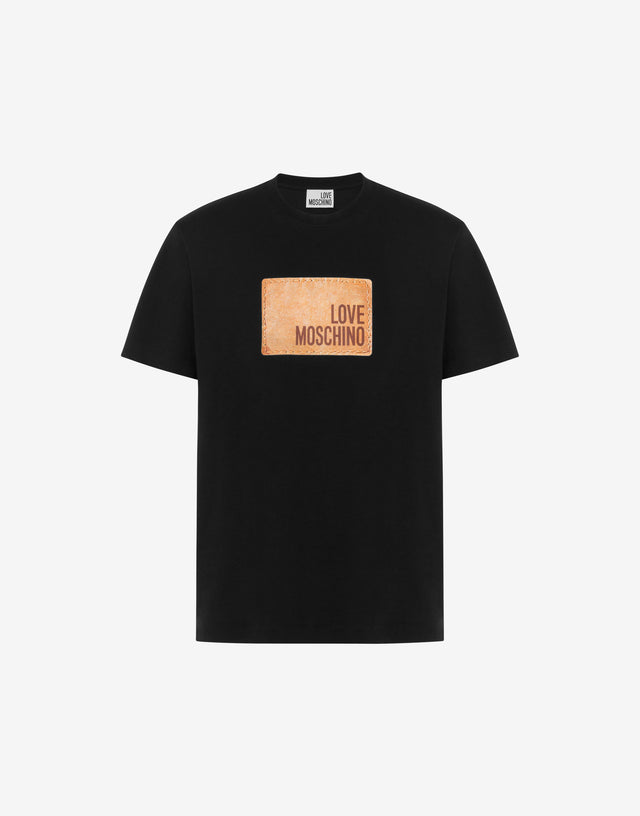 Printed cotton jersey T-shirt Black Love Moschino 0