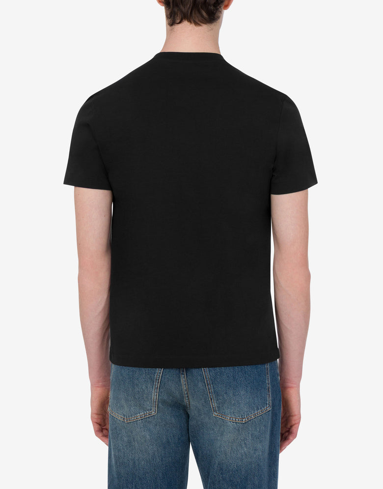 Camiseta estampada de jersey de algodón Negro Love Moschino 3