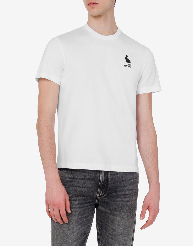 Camiseta de jersey de algodón estampada Blanco Love Moschino 2