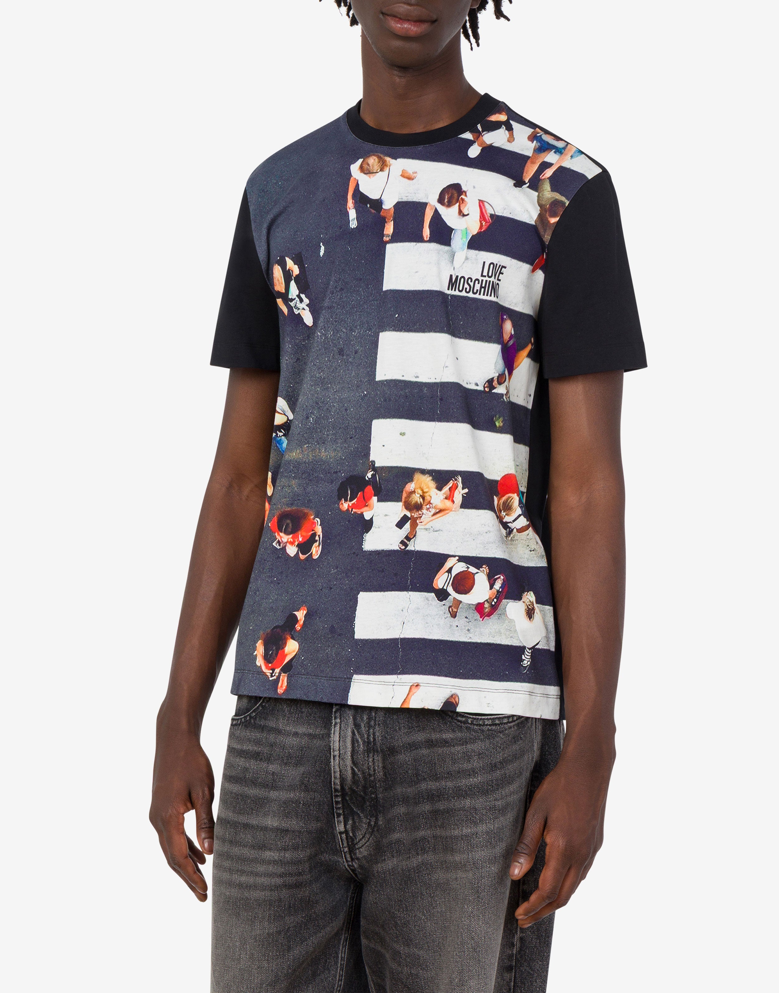 トップス Love Moschino print T Printed cotton jersey T-shirt Love Moschino | Moschino