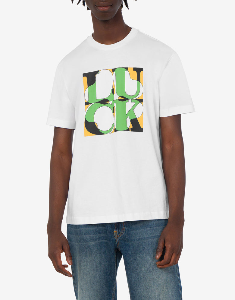 Camiseta de jersey de algodón estampada Blanco Love Moschino 2