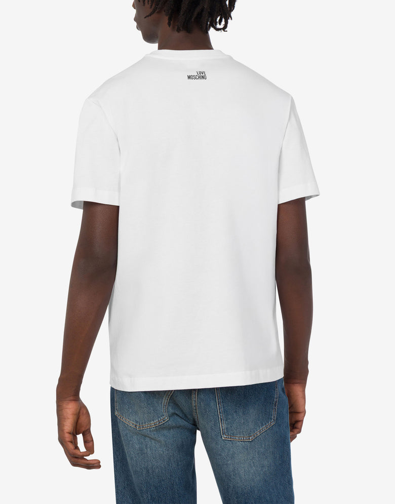 Camiseta de jersey de algodón estampada Blanco Love Moschino 3