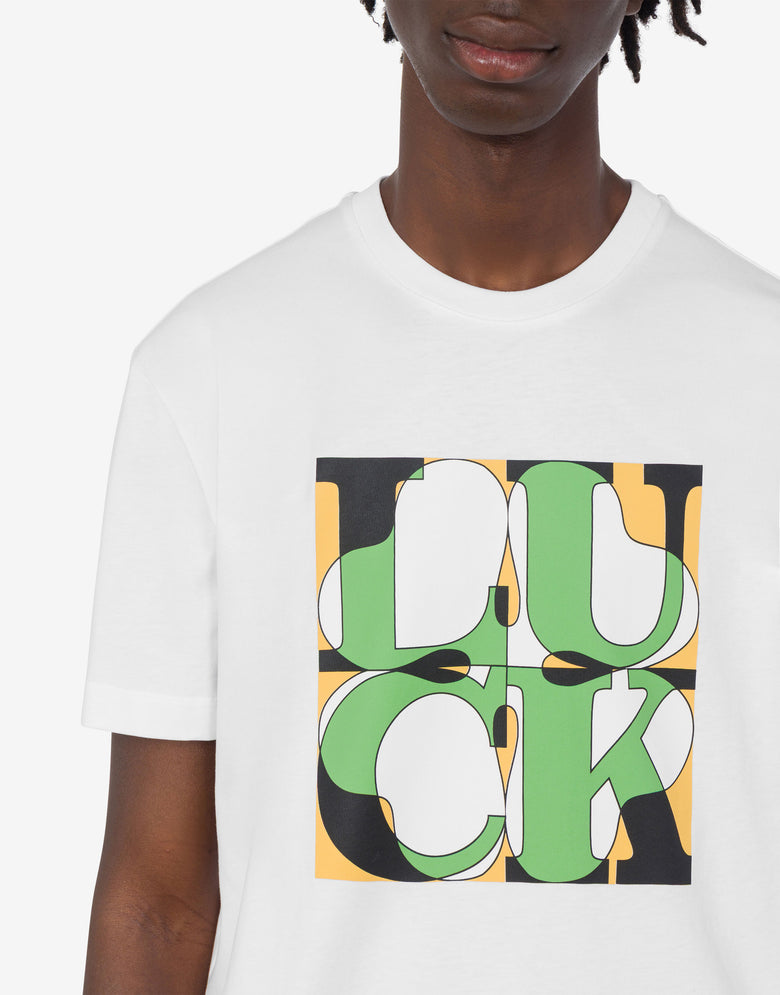 Camiseta de jersey de algodón estampada Blanco Love Moschino 4