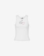 Haut en coton stretch brodé