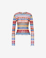 Printed mesh T-shirt
