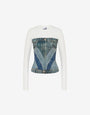 T-shirt en jersey de coton extensible imprimé