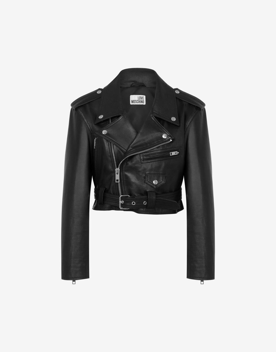 Nappa leather jacket Black Love Moschino 0