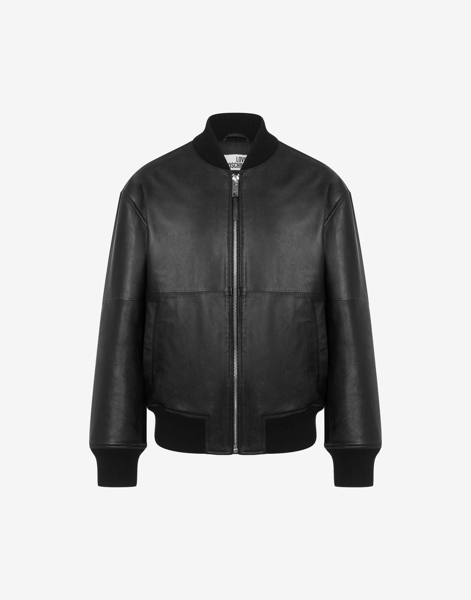 Nappa leather jacket Black Love Moschino 0