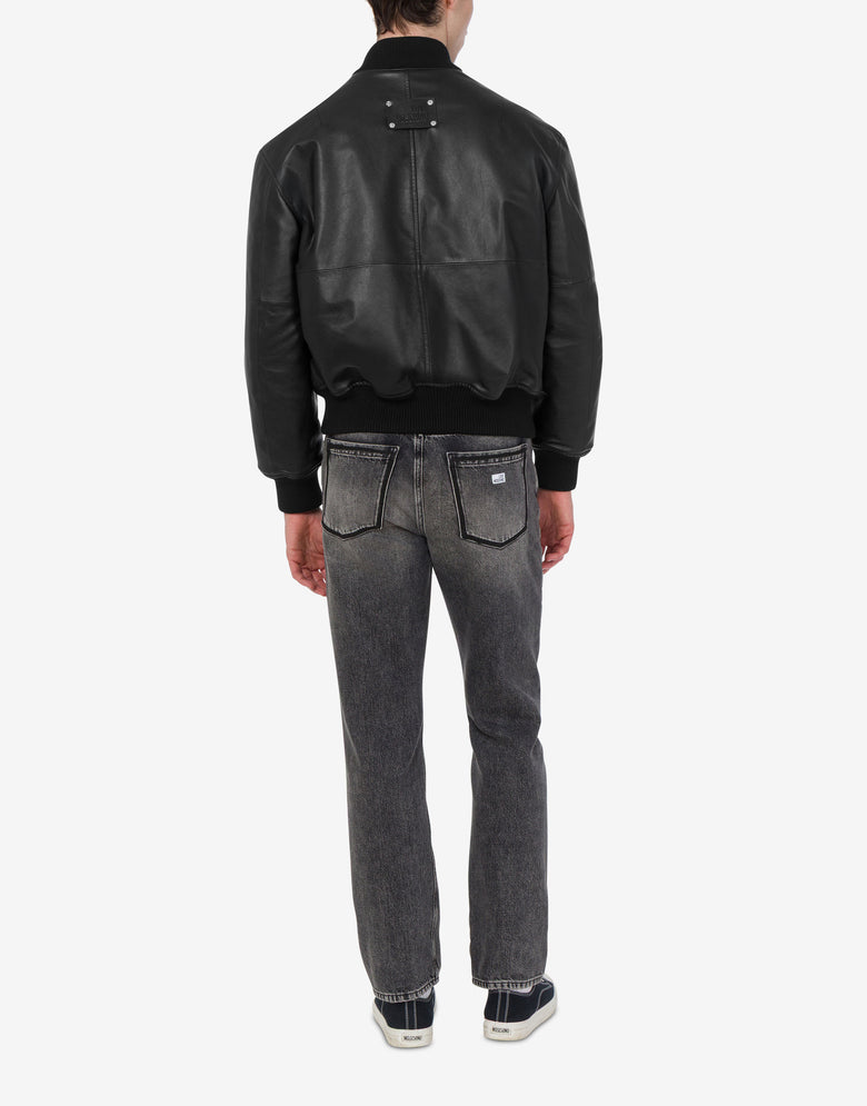 Nappa leather jacket Black Love Moschino 2