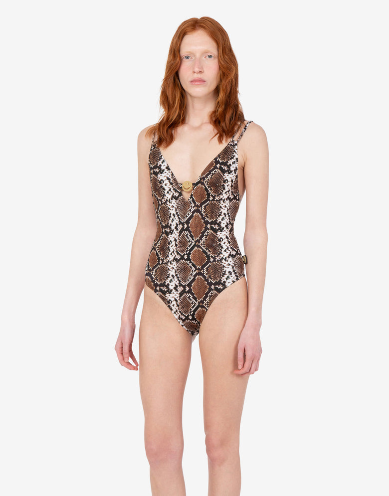Costume intero in lycra stampato Nero Moschino 1