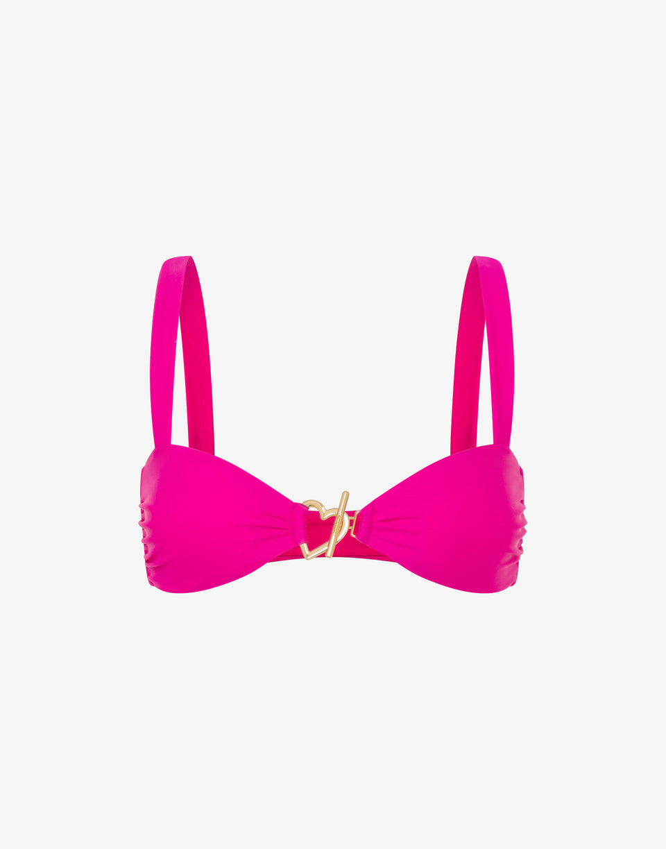 Top bikini in lycra  Rosa brillante Moschino 0