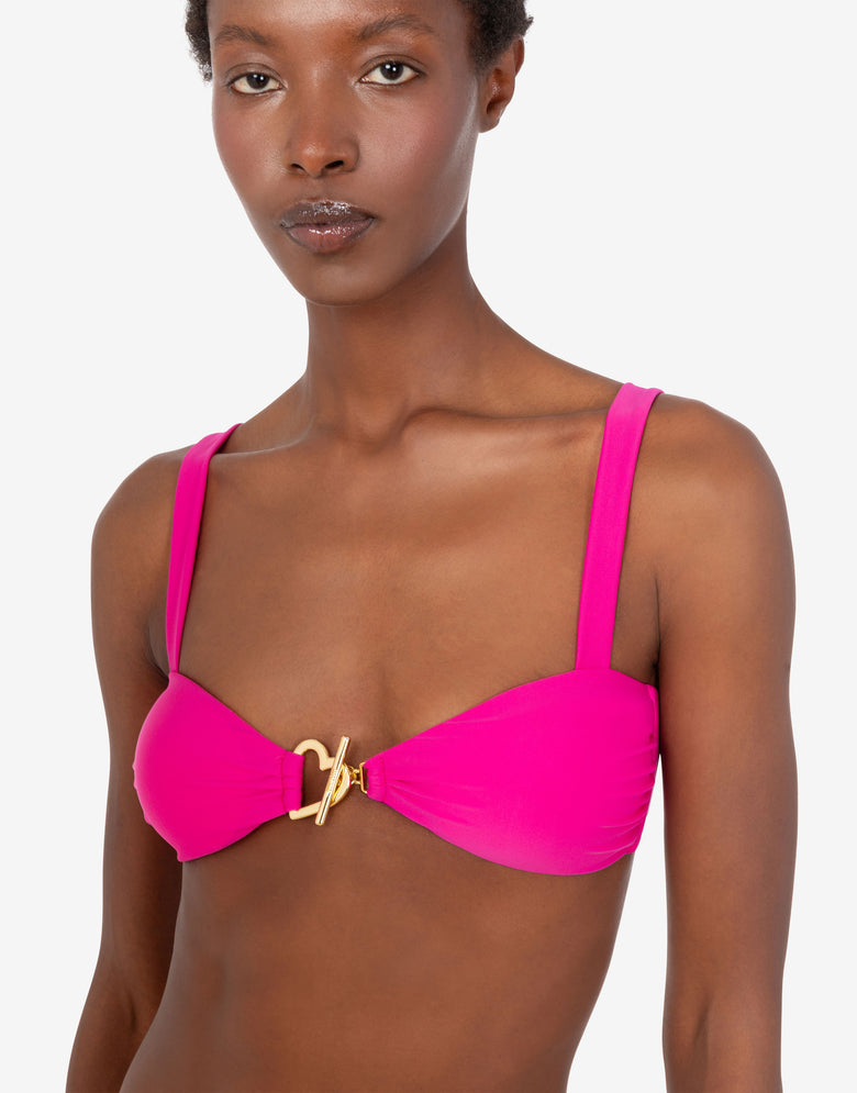 Top bikini in lycra  Rosa brillante Moschino 3