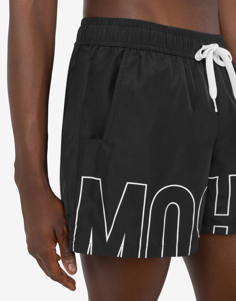 Boxer de bain à imprimé Maxi Logo Noir Moschino 3