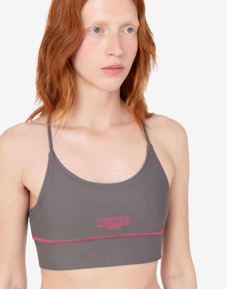 Haut de sport en tissu technique Gris Moschino 3