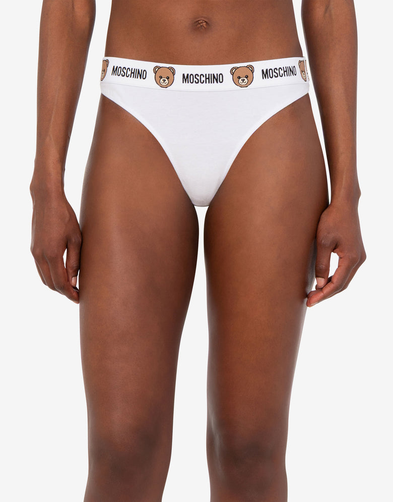 Set of 3 stretch cotton jersey briefs Bright red Moschino 1