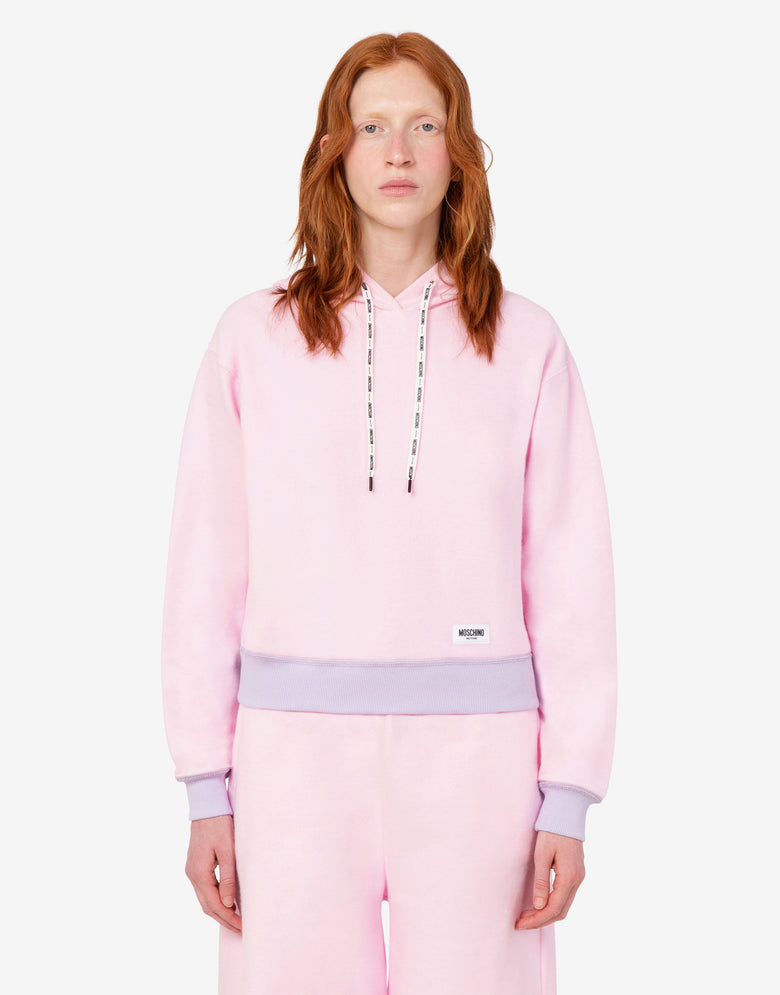 Felpa in pile spazzolato Rosa Moschino 1