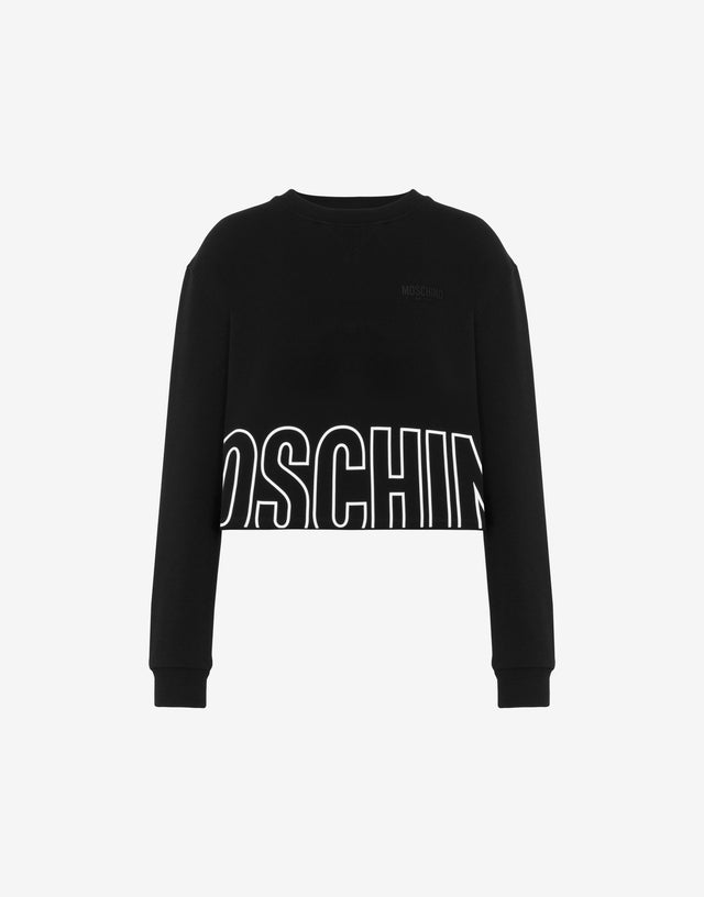 Cotton Jersey Sweatshirt Black Moschino 0