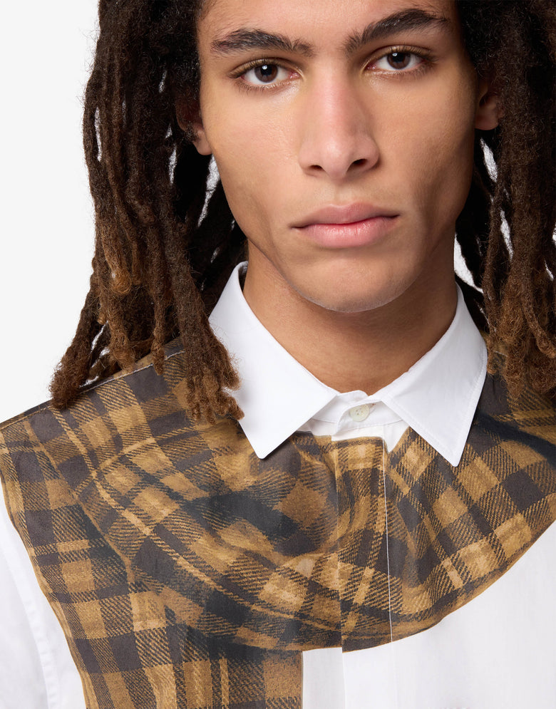 Camisa de popelín de algodón estampada Blanco Moschino 2