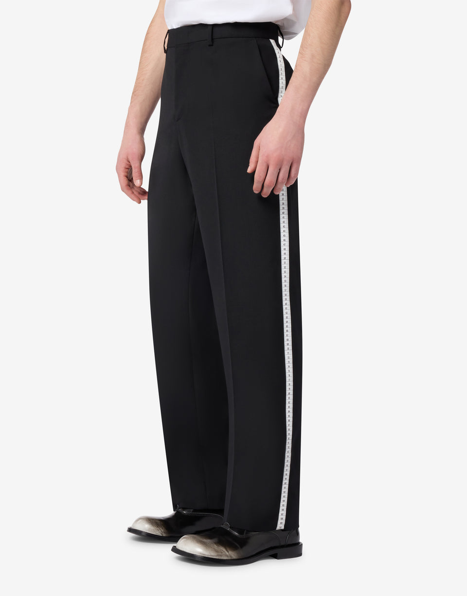 Pantalón de lana estampado Negro Moschino 0