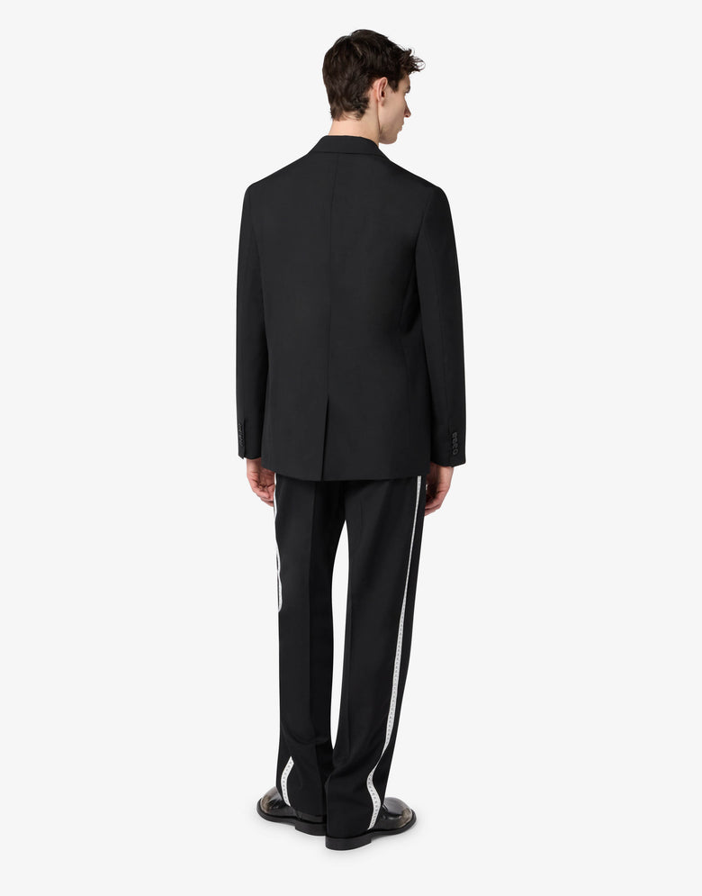 Veste en laine imprimée Noir Moschino 1