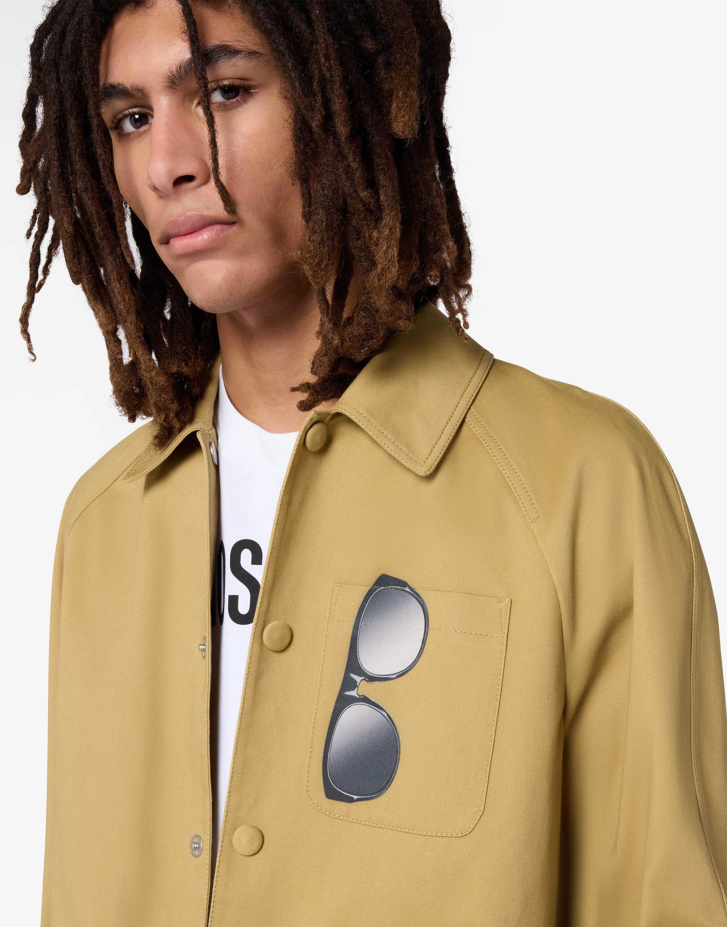 Printed cotton gabardine jacket | Moschino