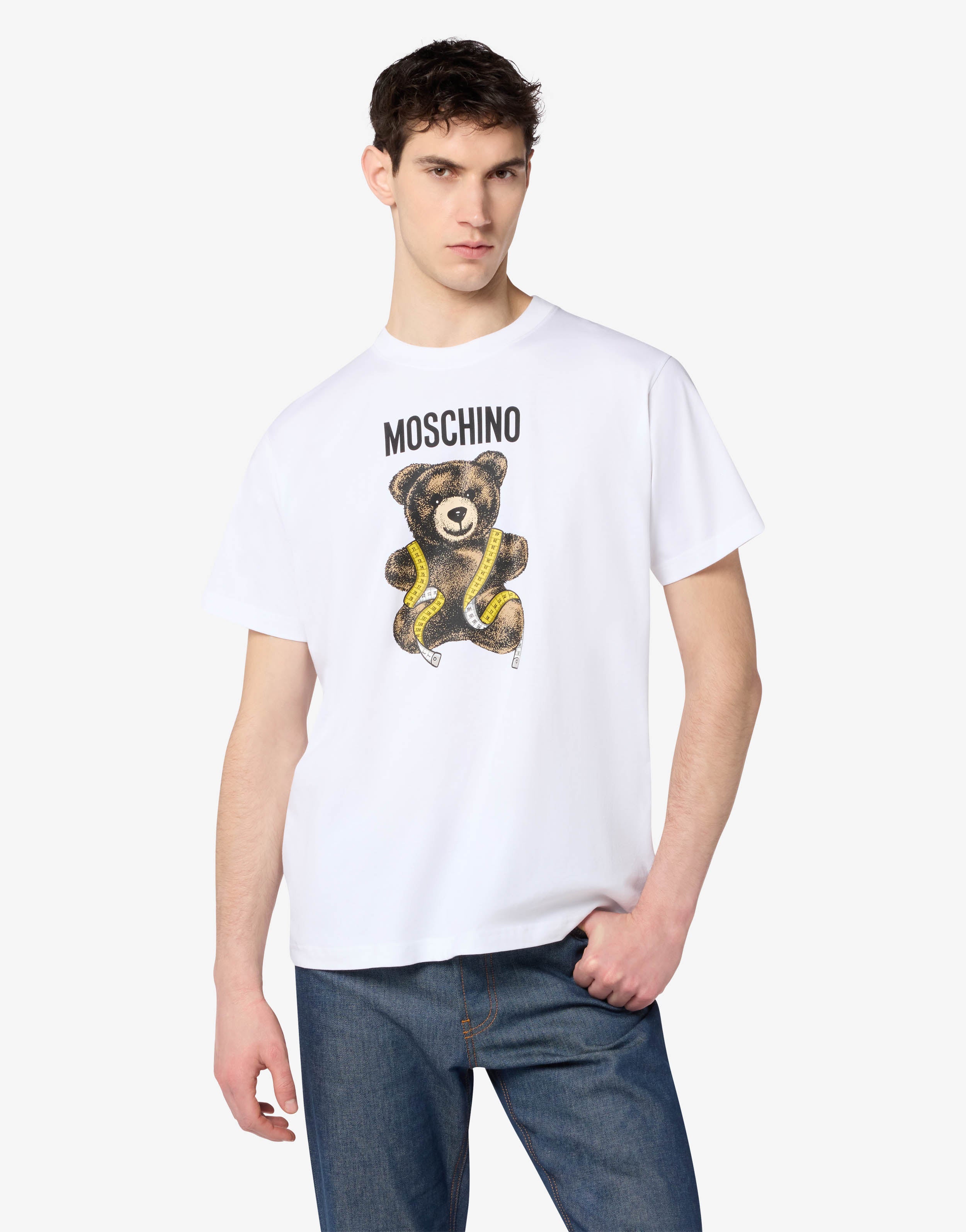 T-shirt in jersey di cotone Moschino Teddy Bear