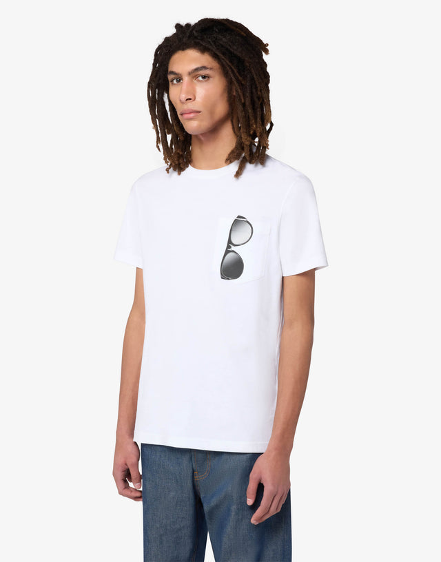 Printed cotton jersey T-shirt White Moschino 0