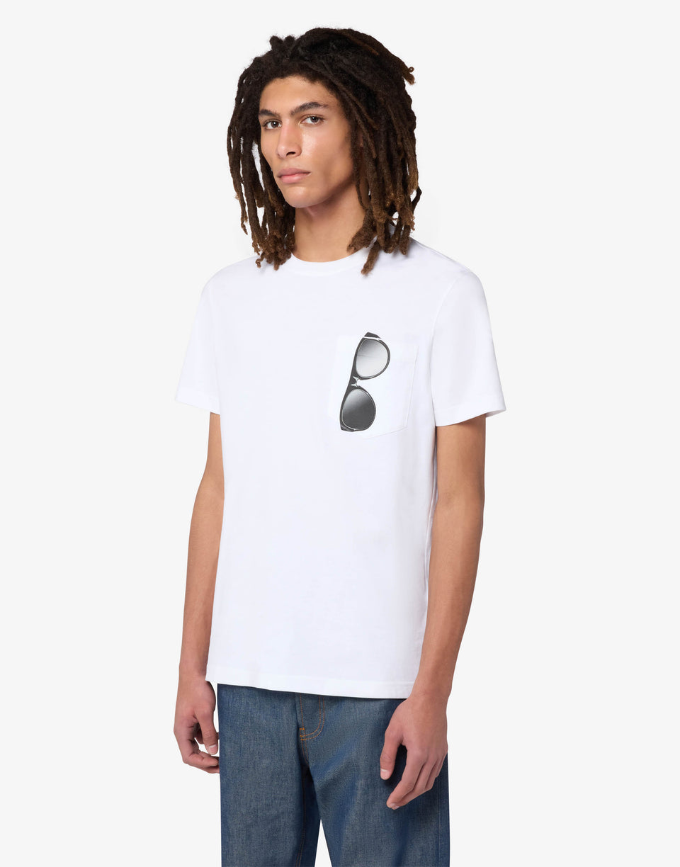 Printed cotton jersey T-shirt White Moschino 0