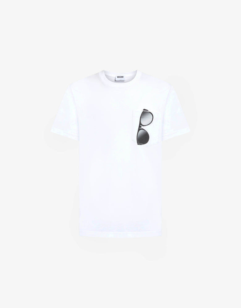 Printed cotton jersey T-shirt White Moschino 4
