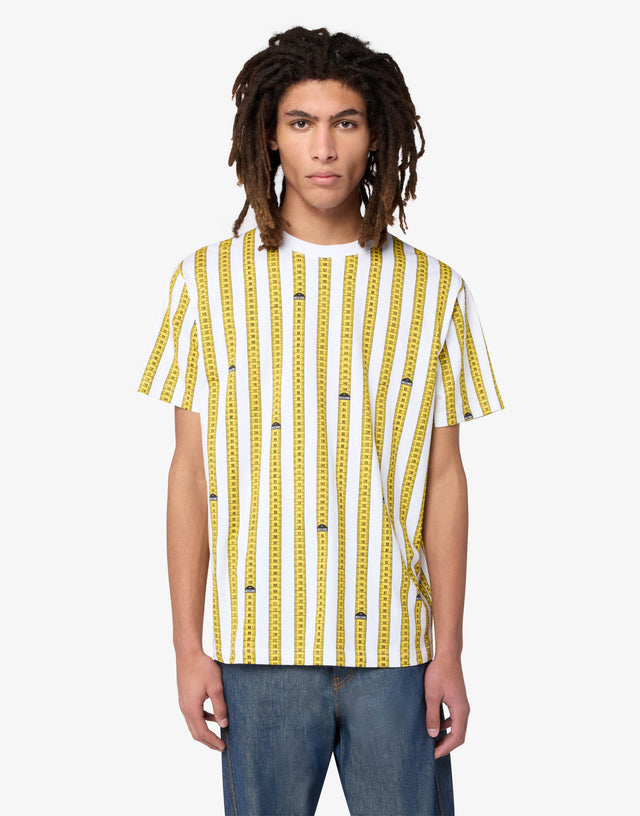 Printed cotton jersey T-shirt Yellow Moschino 0