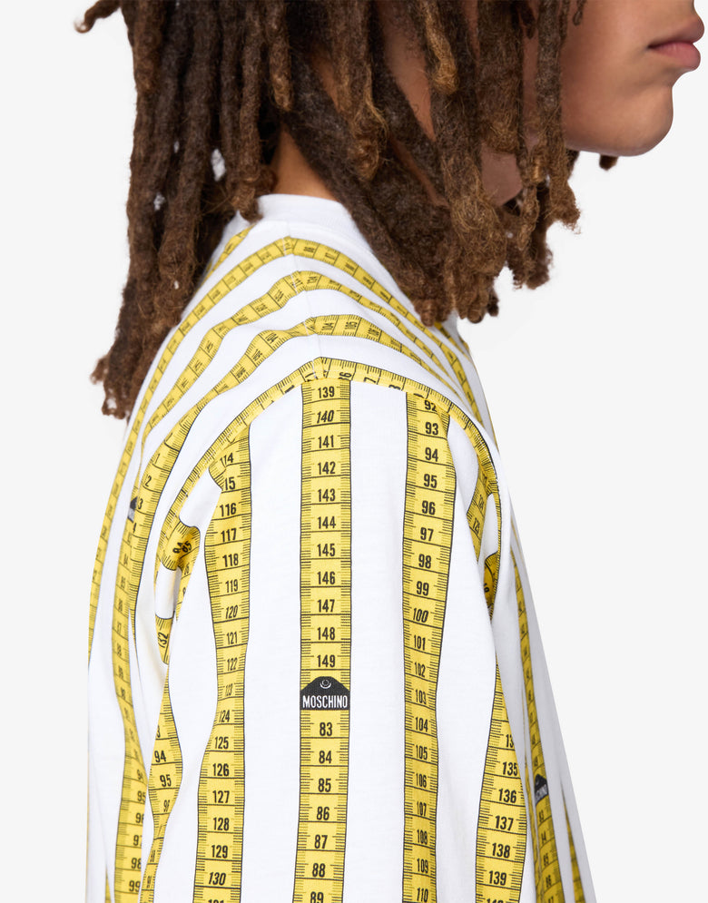 Camiseta em jersey de algodão estampada Amarillo Moschino 2