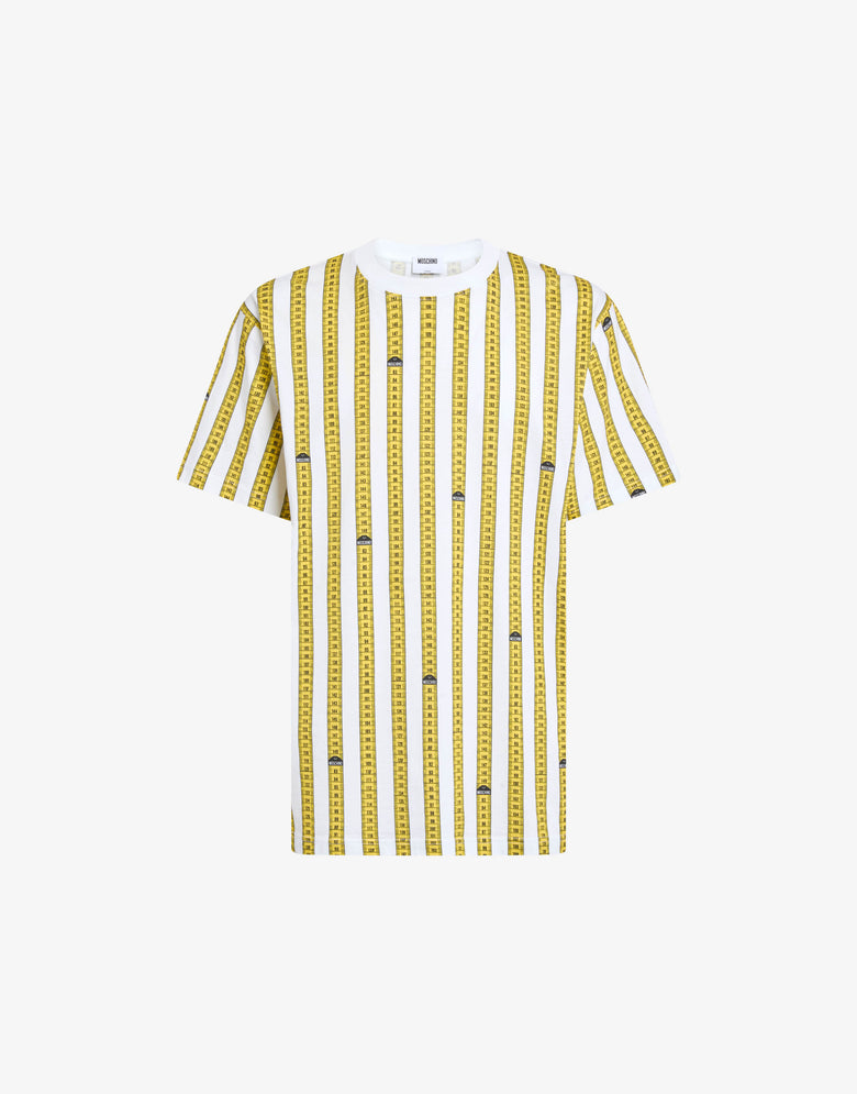 Camiseta em jersey de algodão estampada Amarillo Moschino 4