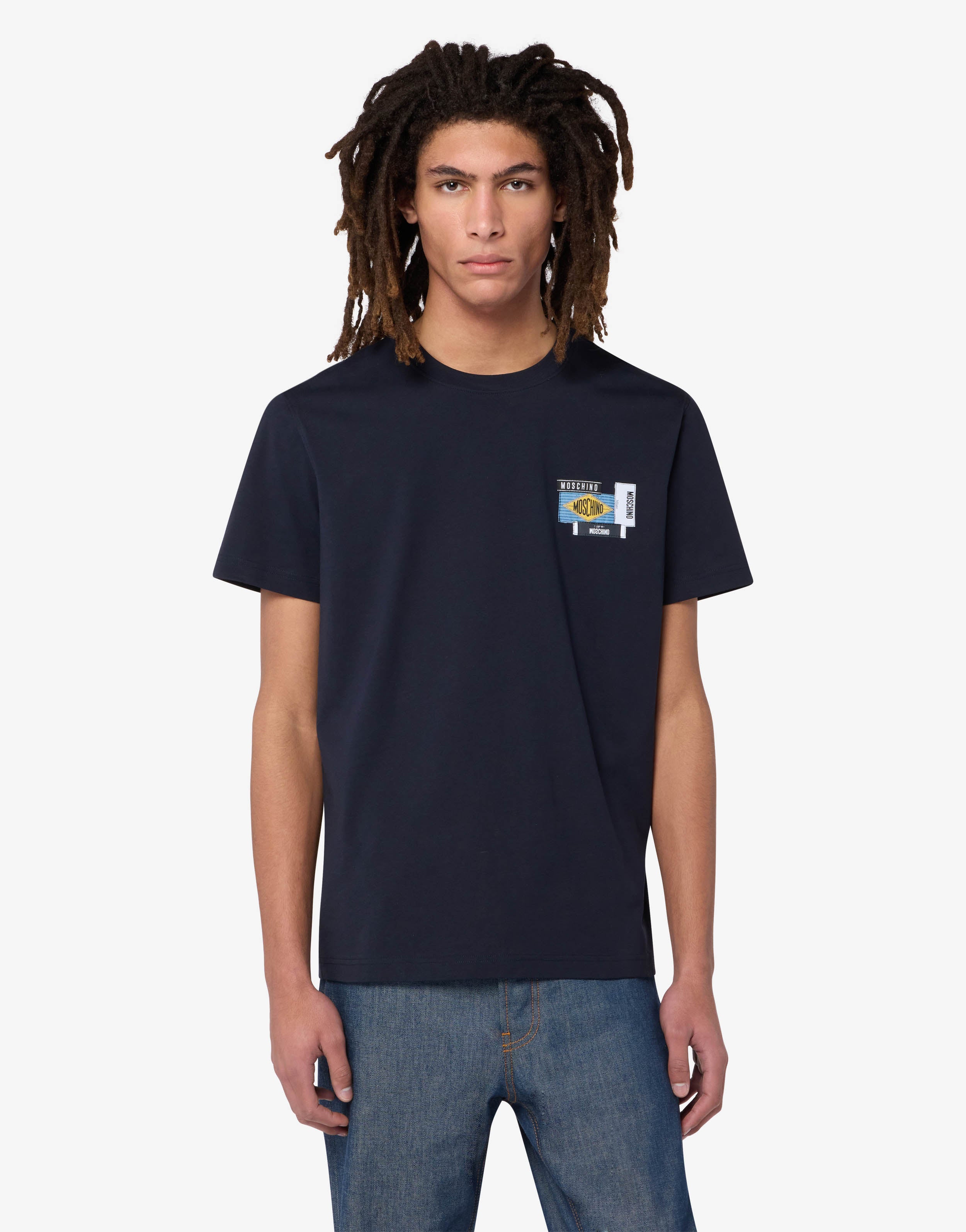Embroidered cotton jersey T-shirt