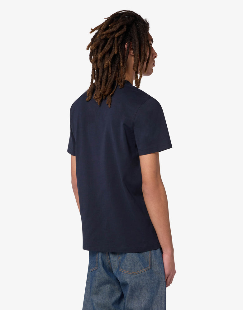 Camiseta de jersey de algodón bordada Azul Moschino 1