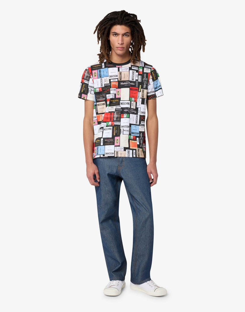 T-shirt en jersey de coton imprimé Multicolore Moschino 3