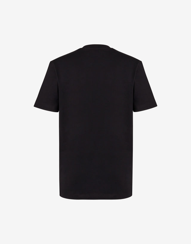 Printed cotton jersey T-shirt Black Moschino 1