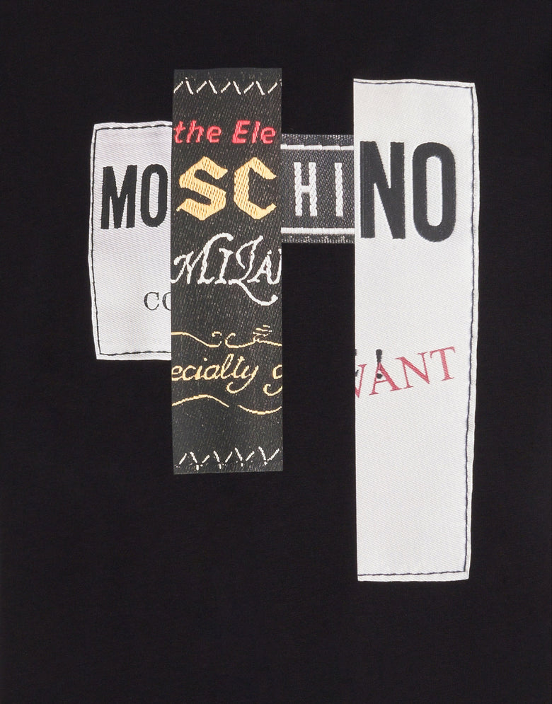 印花棉质平纹针织T恤 黑色 Moschino 2