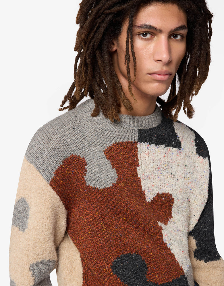 Camisola em mistura de lã e seda com intrincados detalhes Multicolor Moschino 2